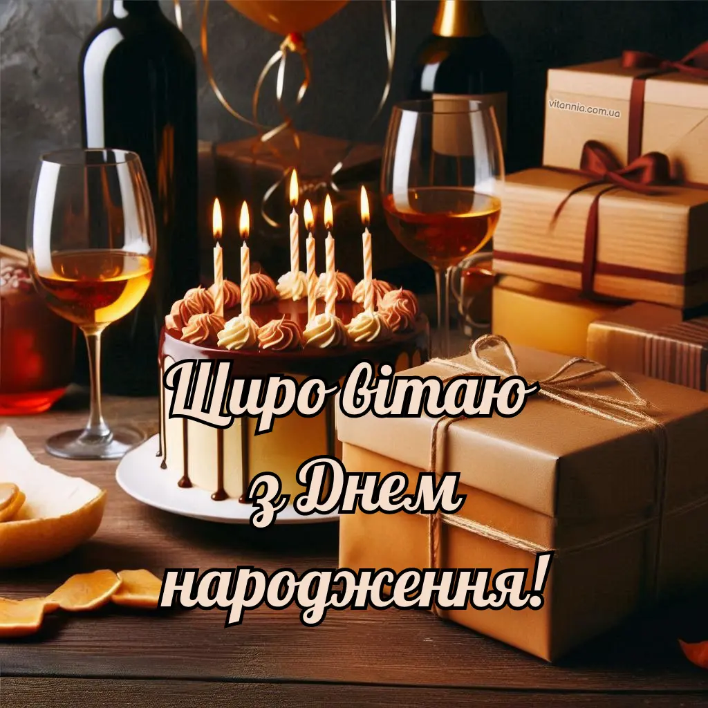 Коротке українське привітання з днем народження для мужчини