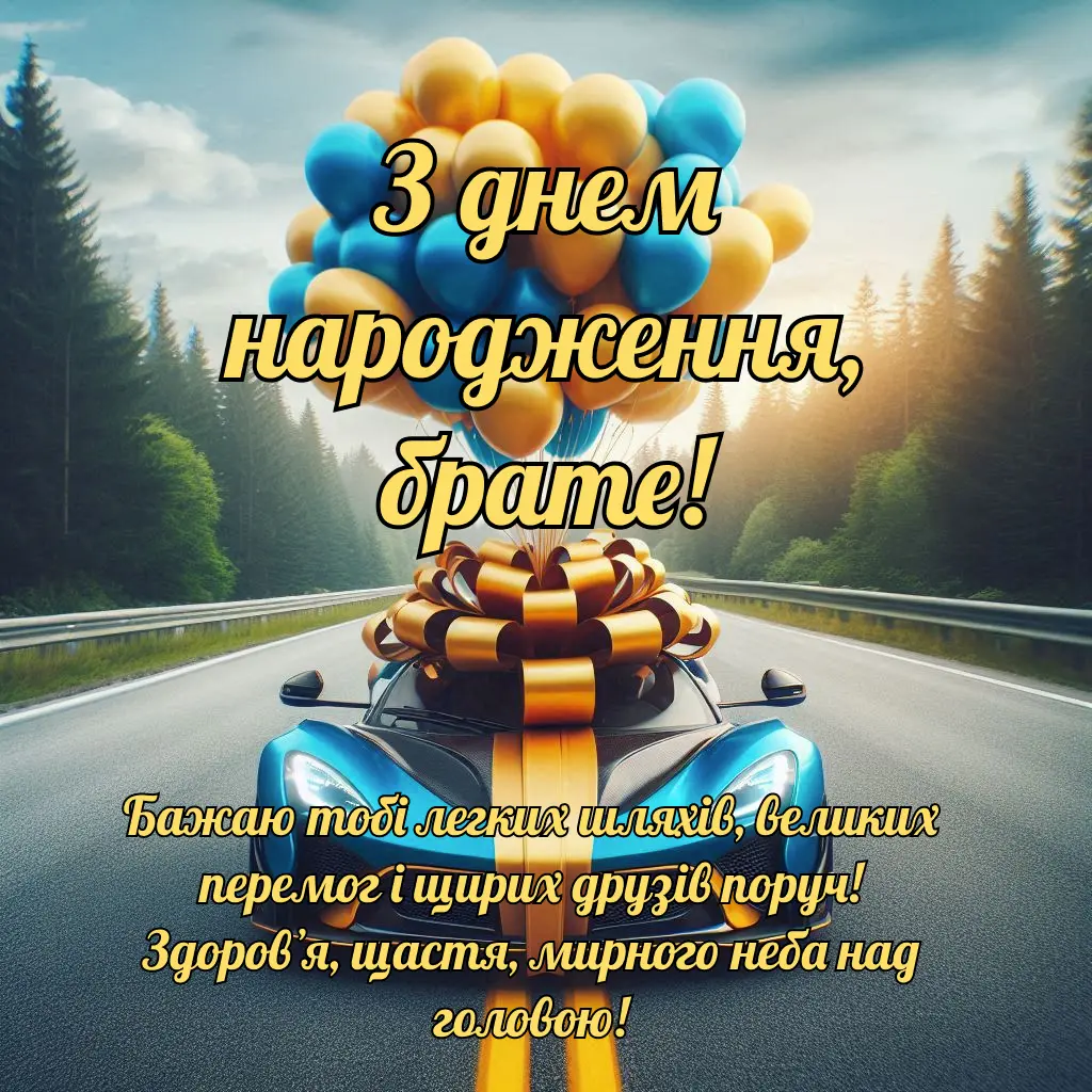 Вітання брату з днем народження брату українською