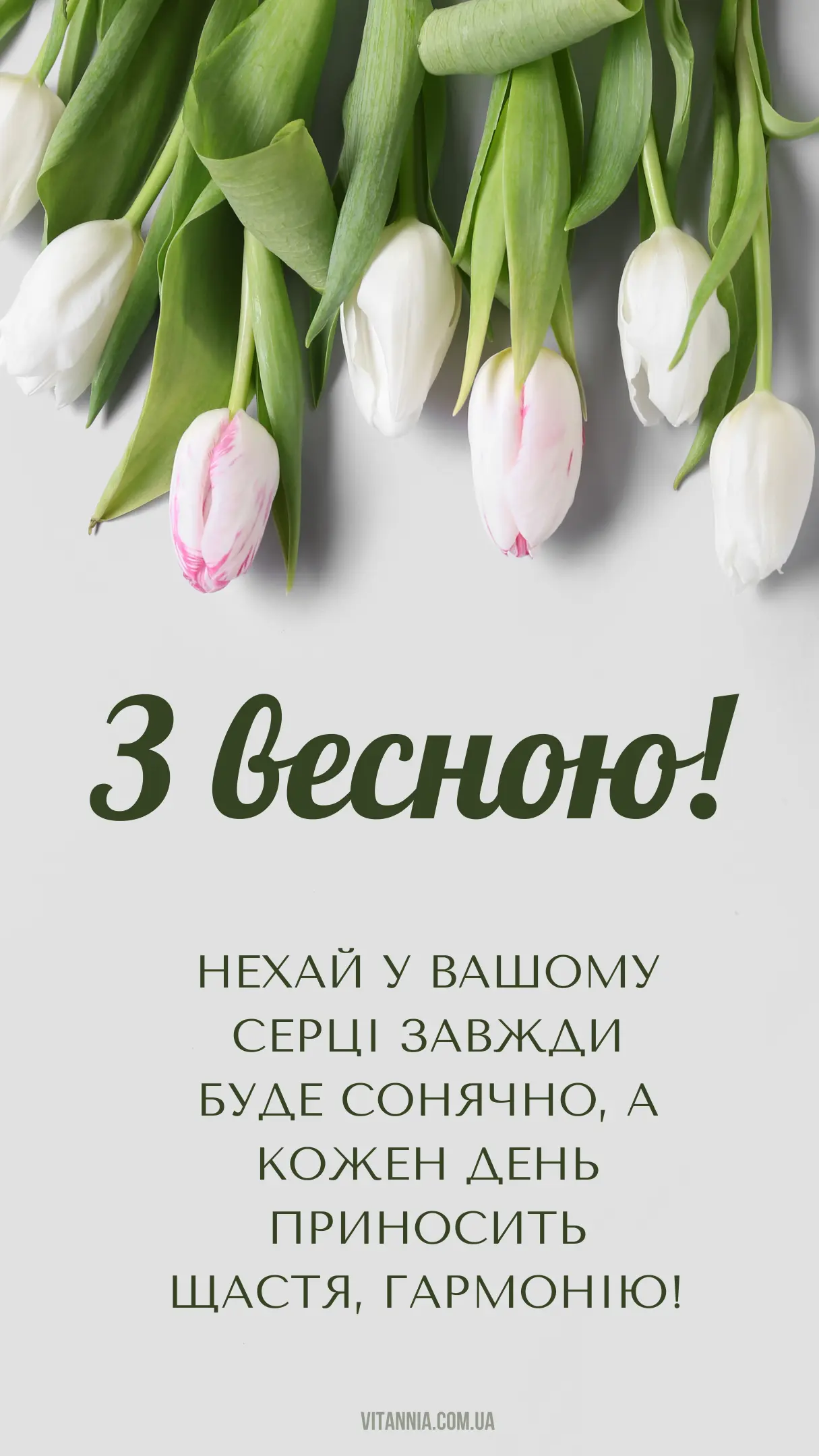 Вітання з весною з побажаннями українською