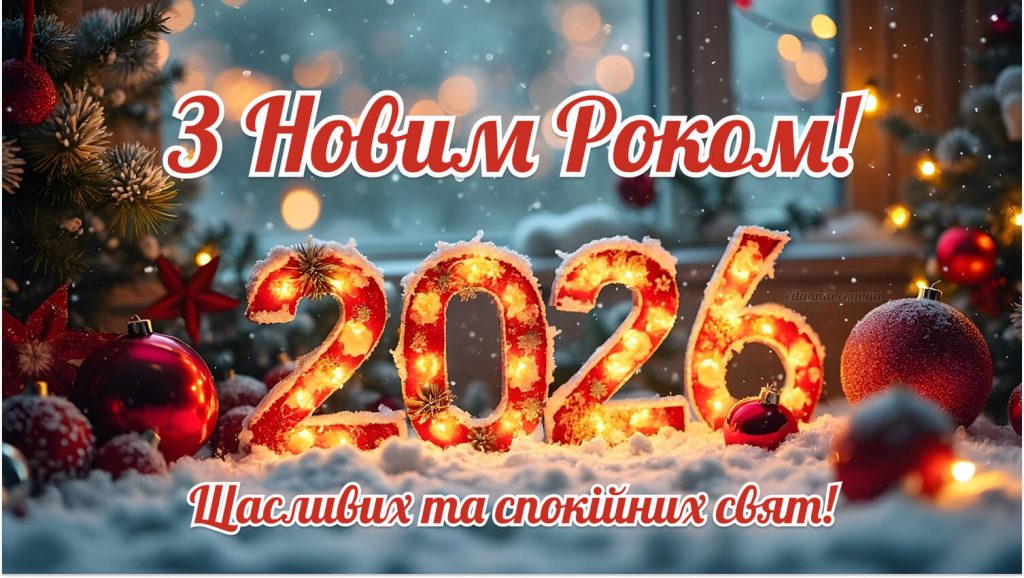 Картинки для привітання з Новим Роком 2026