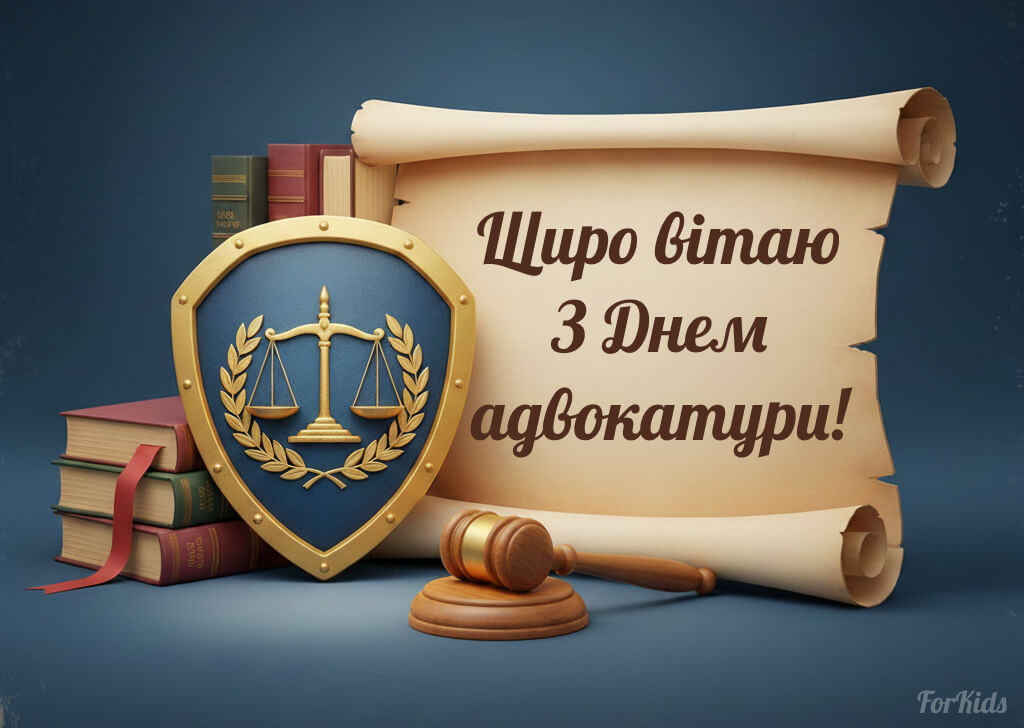 Листівка привітання з Днем адвокатури