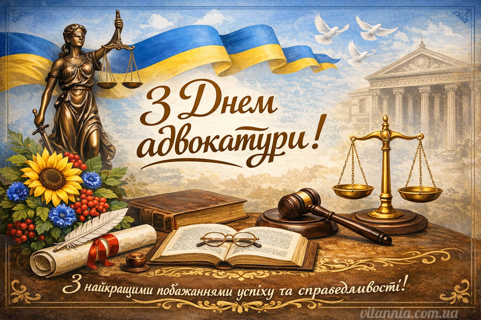 Листівка з Днем адвокатури 2025