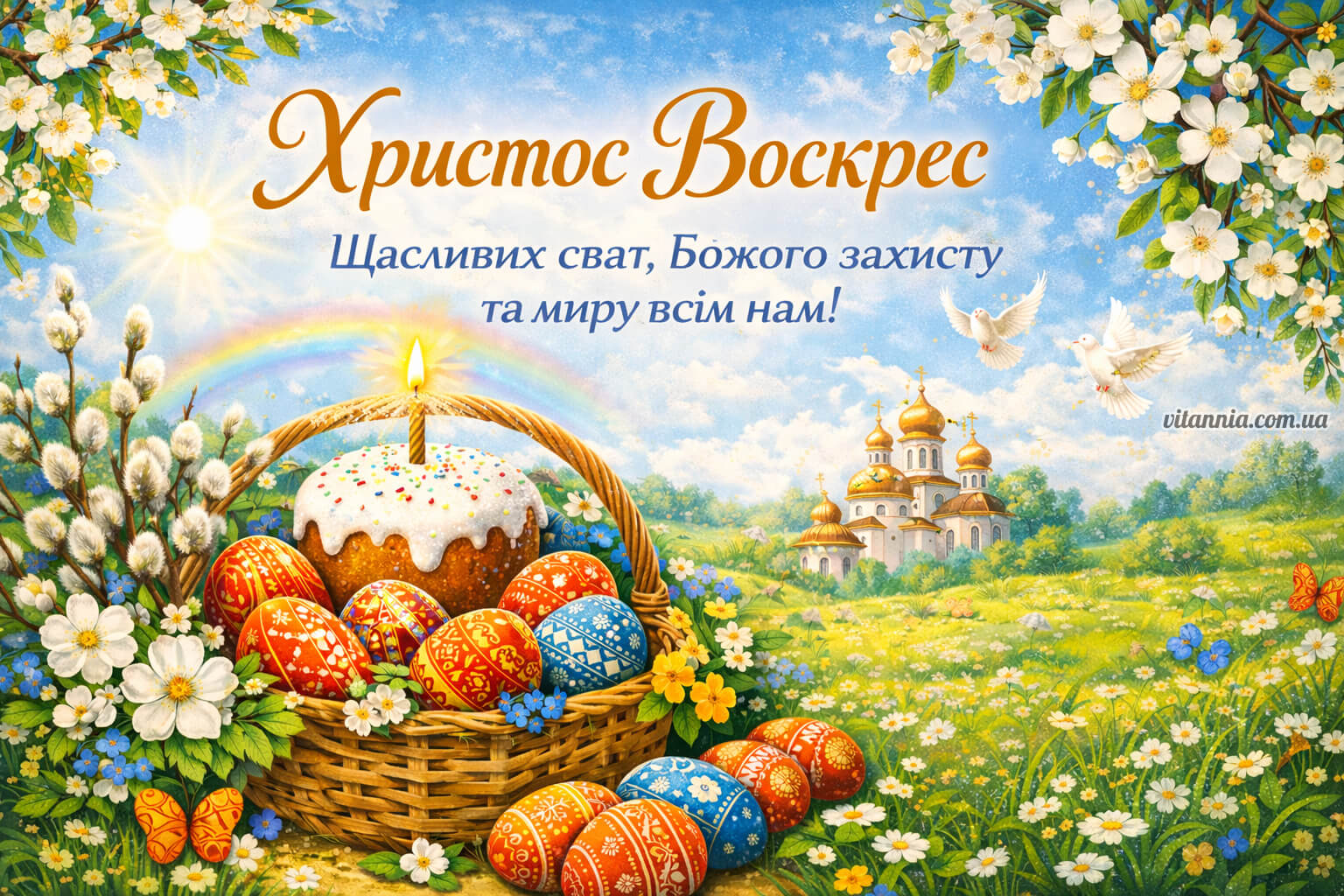Христос Воскрес: Картинки та привітання з Великоднем 2026